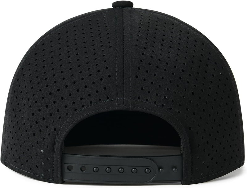 FEINION Men Flat Brim Adjustable Performance Hat Snapback Laser Perforated Baseball Cap - Image 5